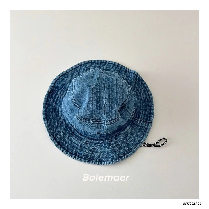 MŨ BÈO JEANS CÓ QUAI