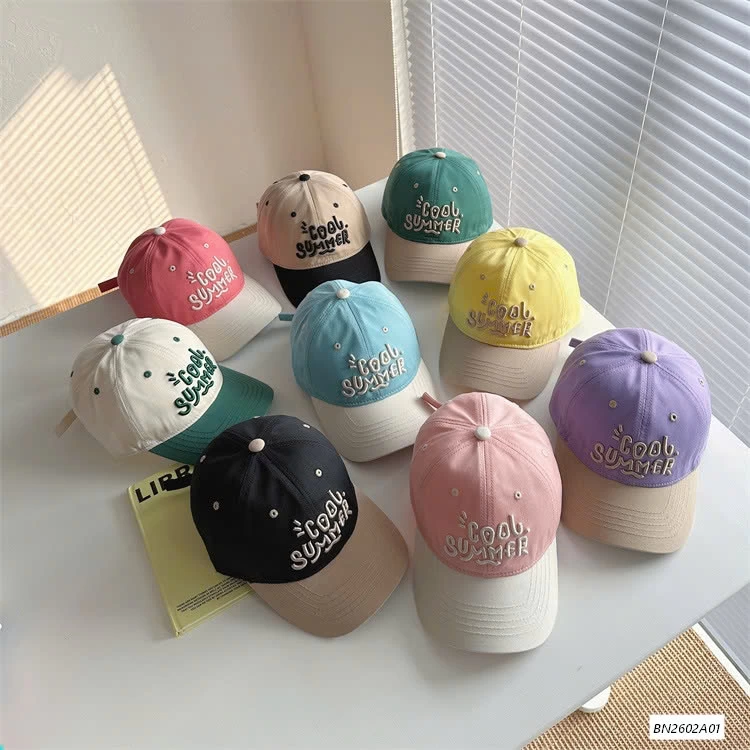 MŨ KẾT PHỐI MÀU THÊU CHỮ