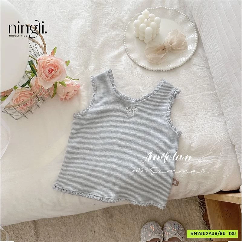 ÁO GÂN SÁT NÁCH THÊU NƠ NINGLI