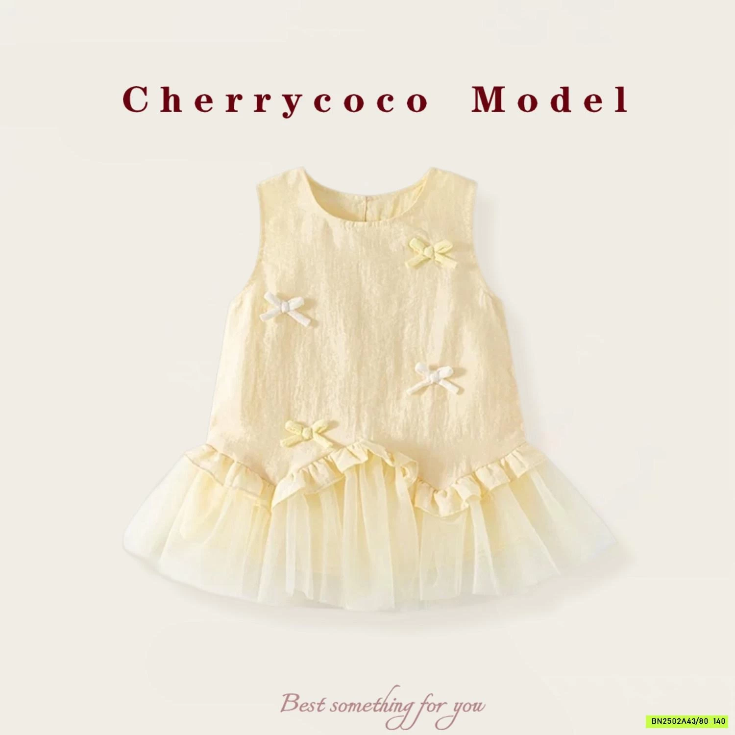 ĐẦM VÀNG GẮN NƠ CHERRYCOCO