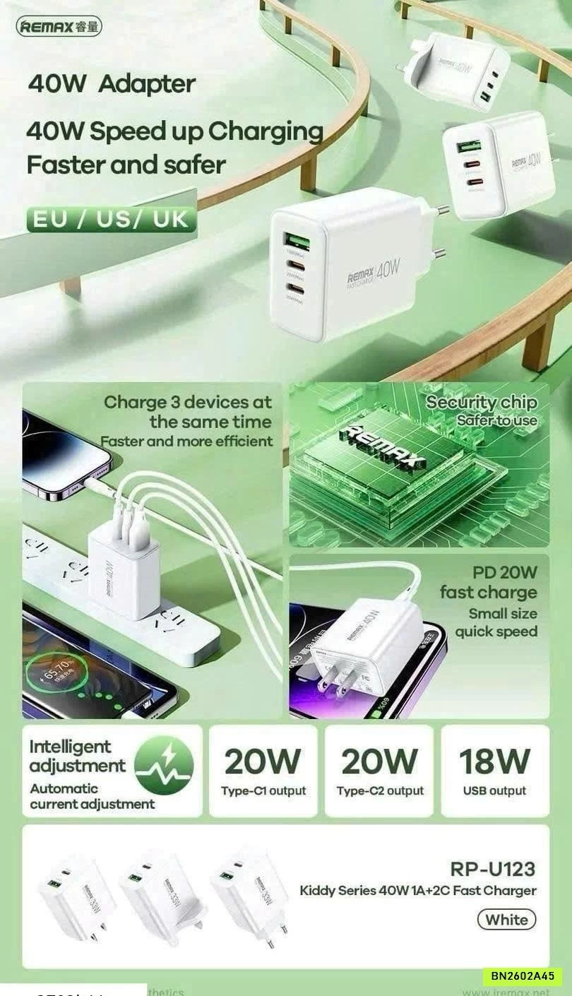 SẠC 3 CỔNG REMAX RP-U123