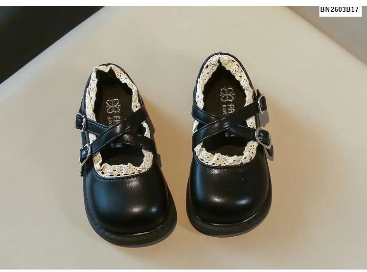 GIÀY BÚP BẾ DA PU VIỀN REN