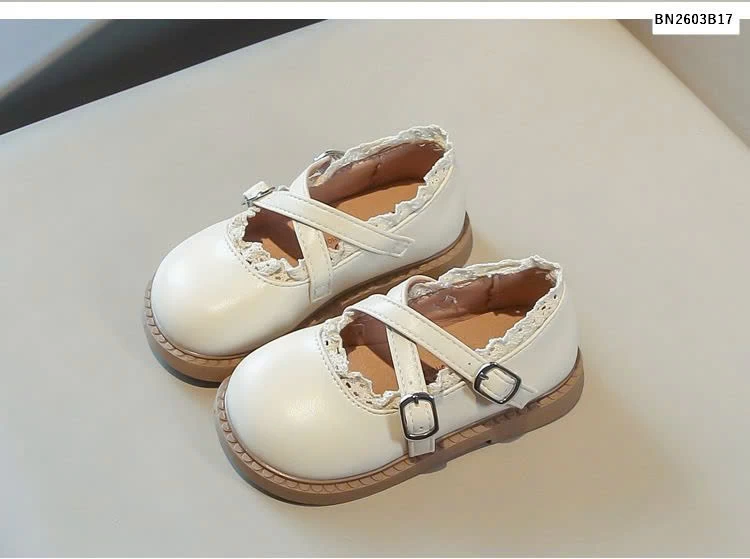 GIÀY BÚP BẾ DA PU VIỀN REN