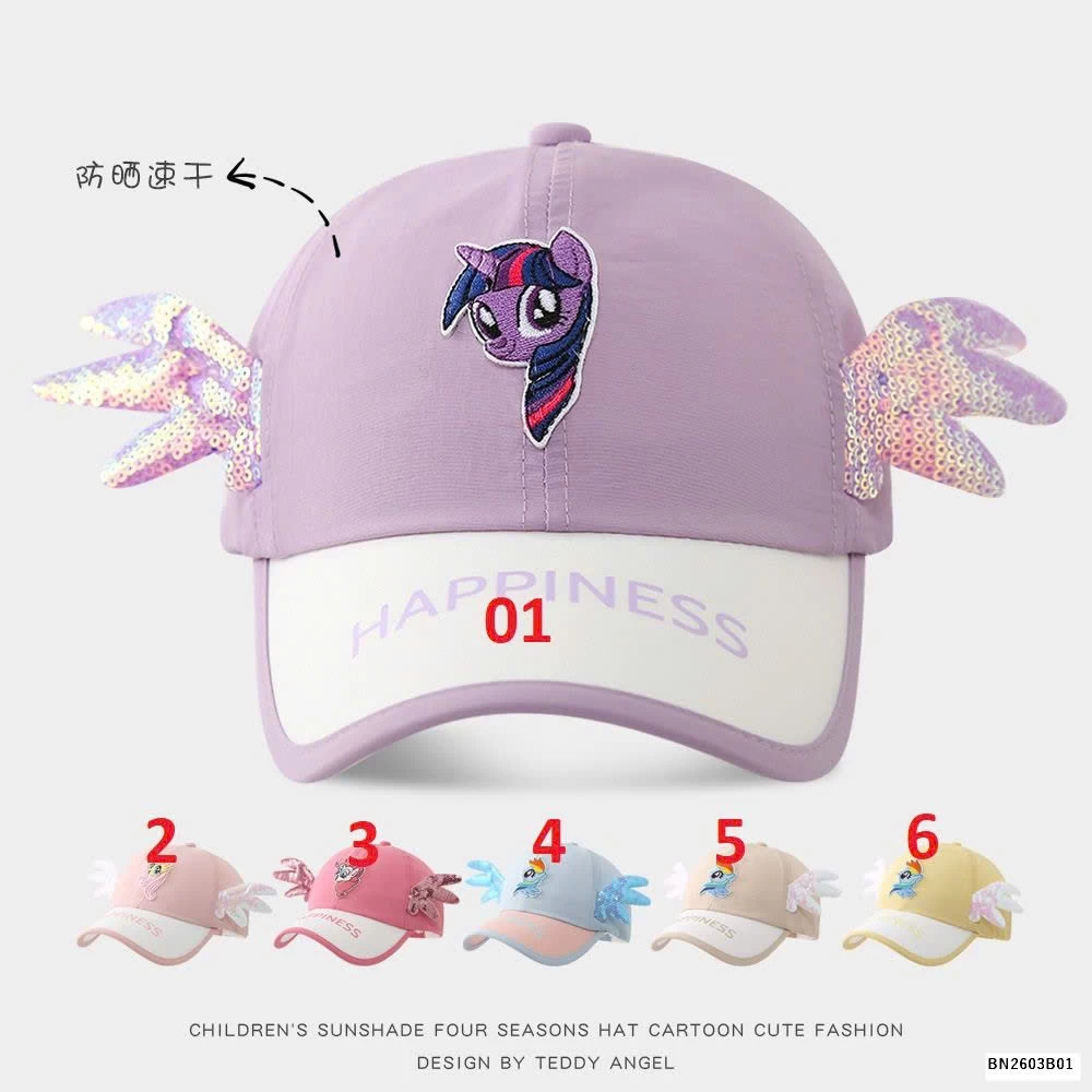 MŨ LƯỠI TRAI CÁNH THIÊN THẦN LẤP LÁNH