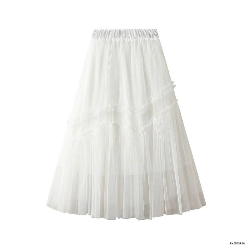 CHÂN VÁY VOAN ANGEL PHỐI NƠ