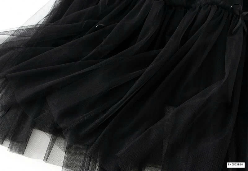 CHÂN VÁY VOAN ANGEL PHỐI NƠ