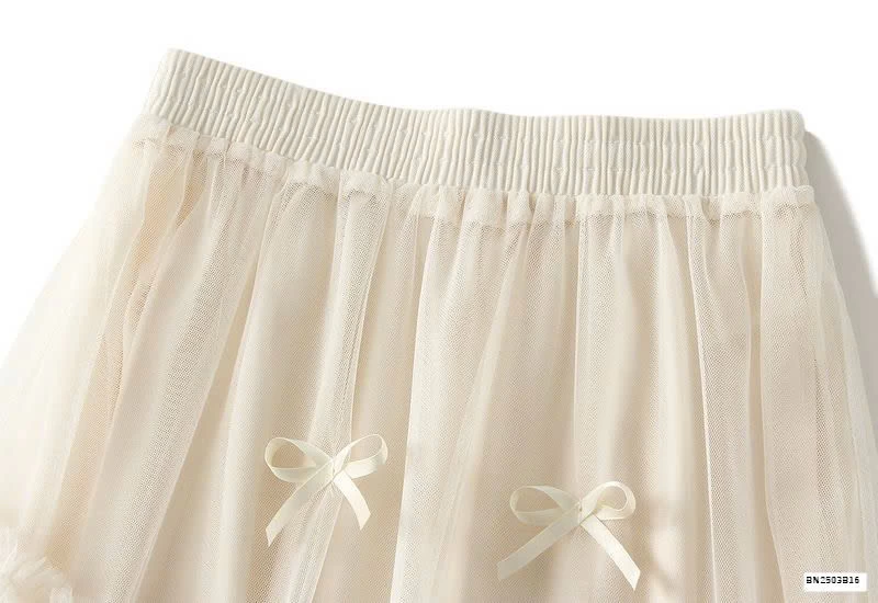 CHÂN VÁY VOAN ANGEL PHỐI NƠ