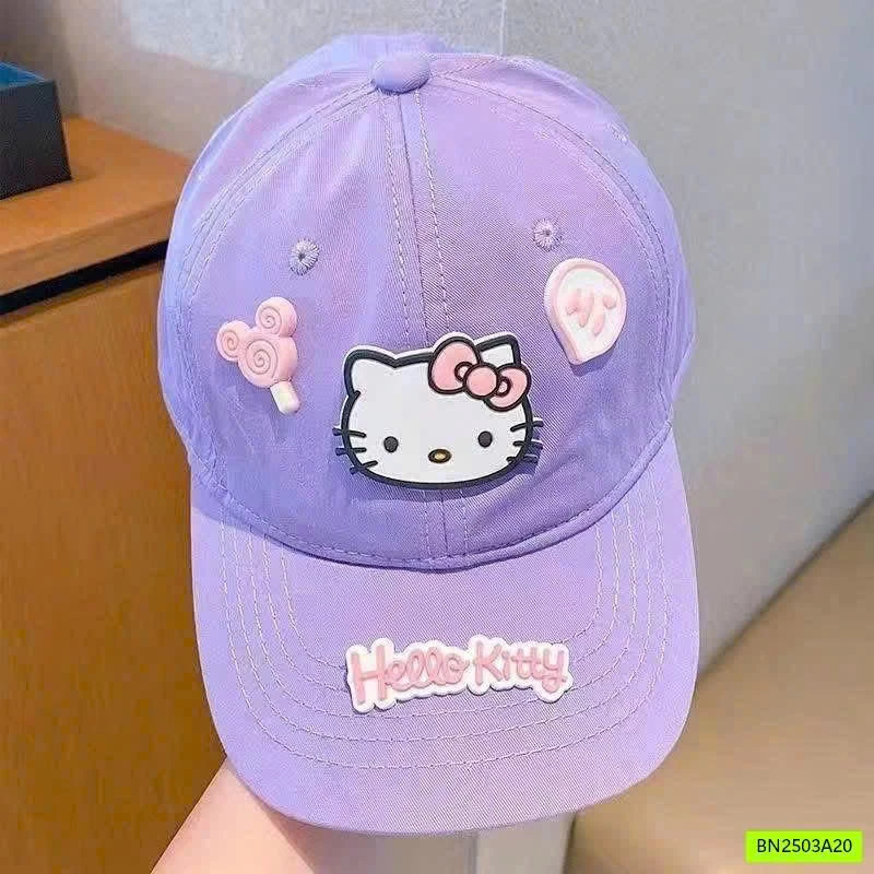MŨ LƯỠI CHAI GẮN STICKER KITTY