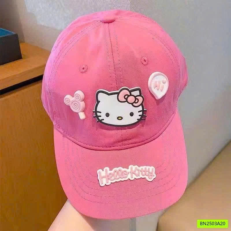 MŨ LƯỠI CHAI GẮN STICKER KITTY