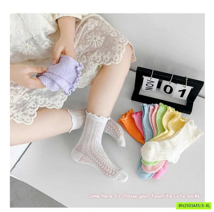 TẤT LƯỚI NGANG GỐI SẮC MÀU