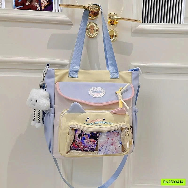 TÚI ĐEO CHÉO CANVAS HỌC THÊM