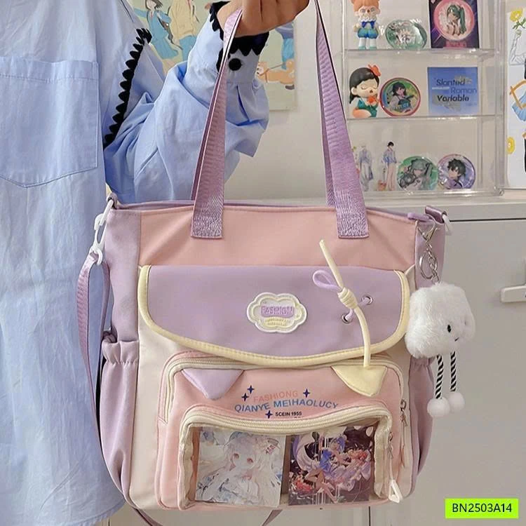 TÚI ĐEO CHÉO CANVAS HỌC THÊM