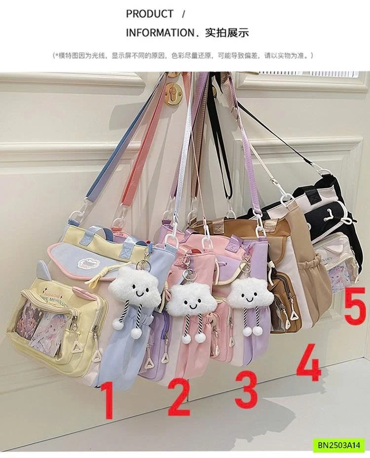 TÚI ĐEO CHÉO CANVAS HỌC THÊM