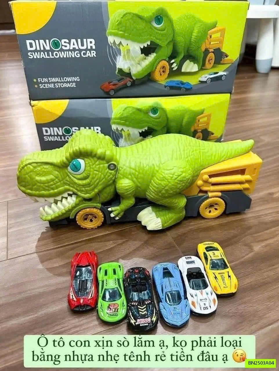 ĐỒ CHƠI KHỦNG LONG NUỐT Ô TÔ CHO BÉ