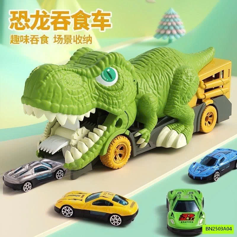 ĐỒ CHƠI KHỦNG LONG NUỐT Ô TÔ CHO BÉ