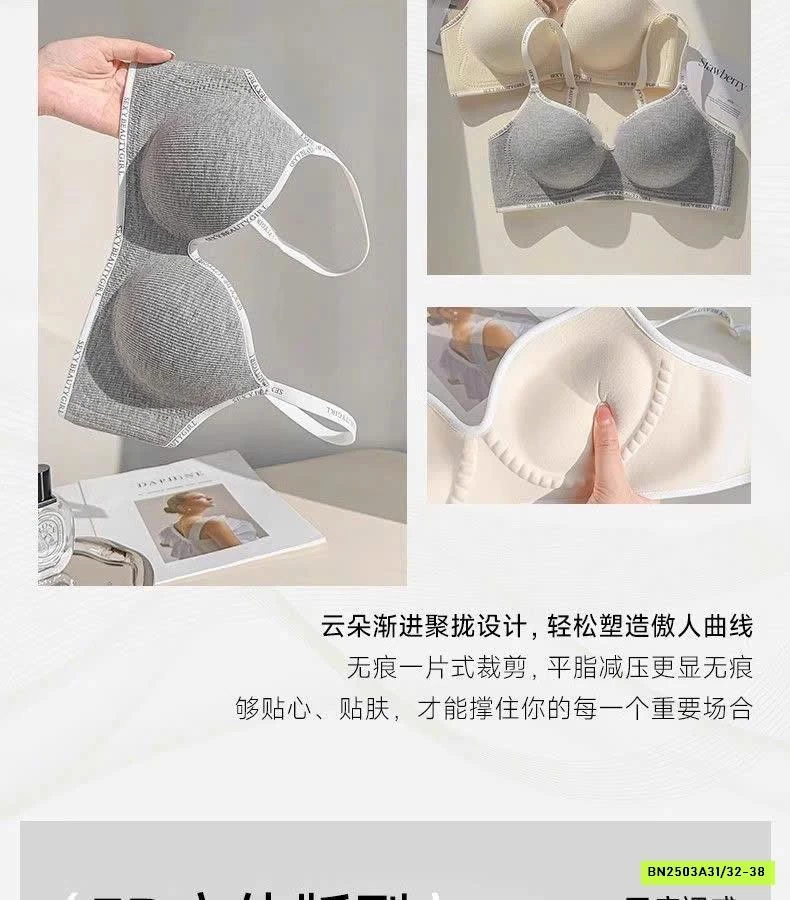 ÁO BRA VIỀN CHỮ KHÔNG GỌNG