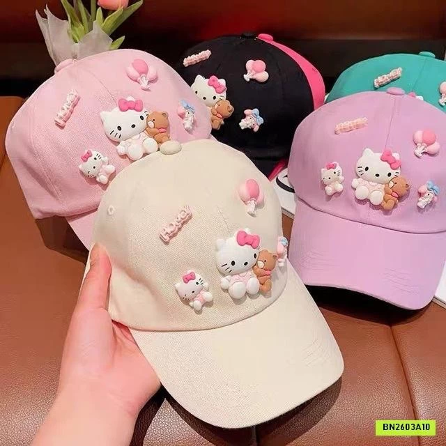 MŨ KẾT GẮN CHARM KITTY