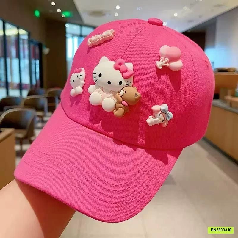 MŨ KẾT GẮN CHARM KITTY