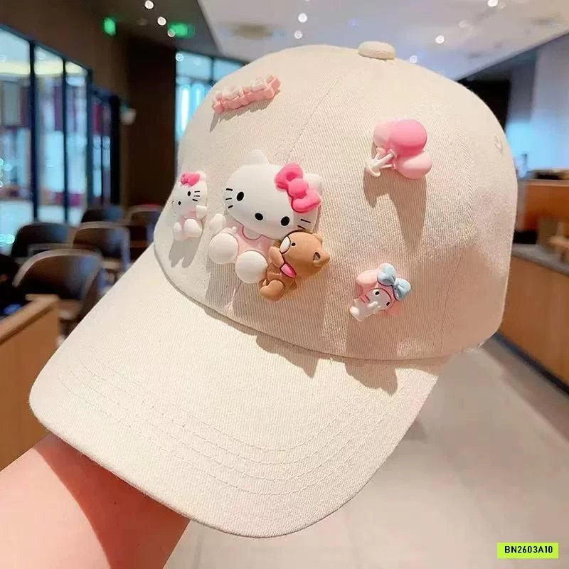 MŨ KẾT GẮN CHARM KITTY