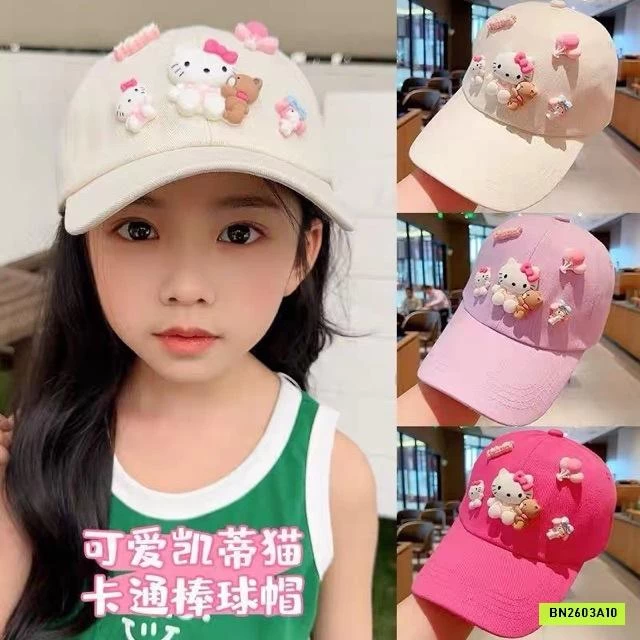 MŨ KẾT GẮN CHARM KITTY