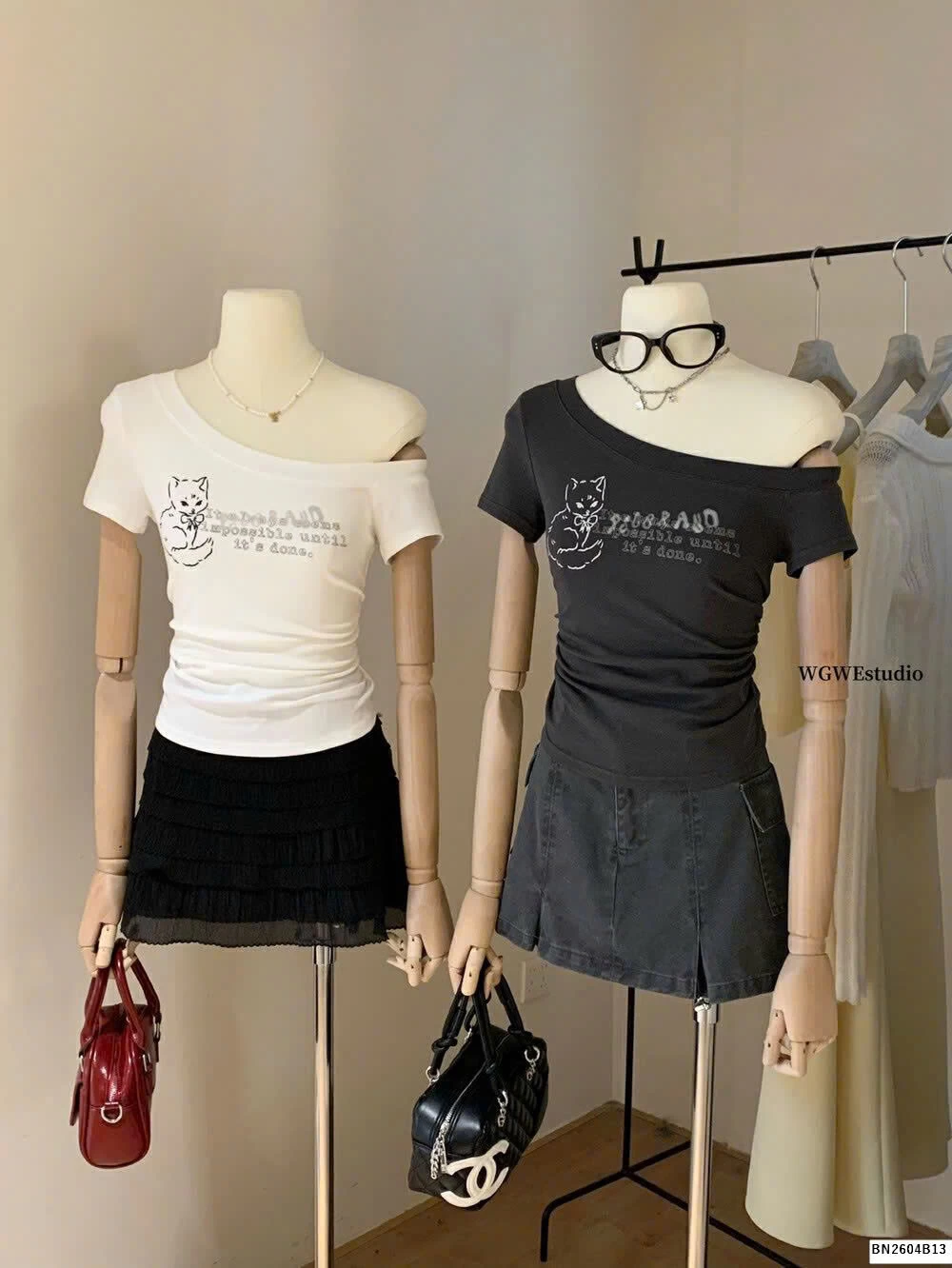 ÁO THUN LỆCH VAI WGWE