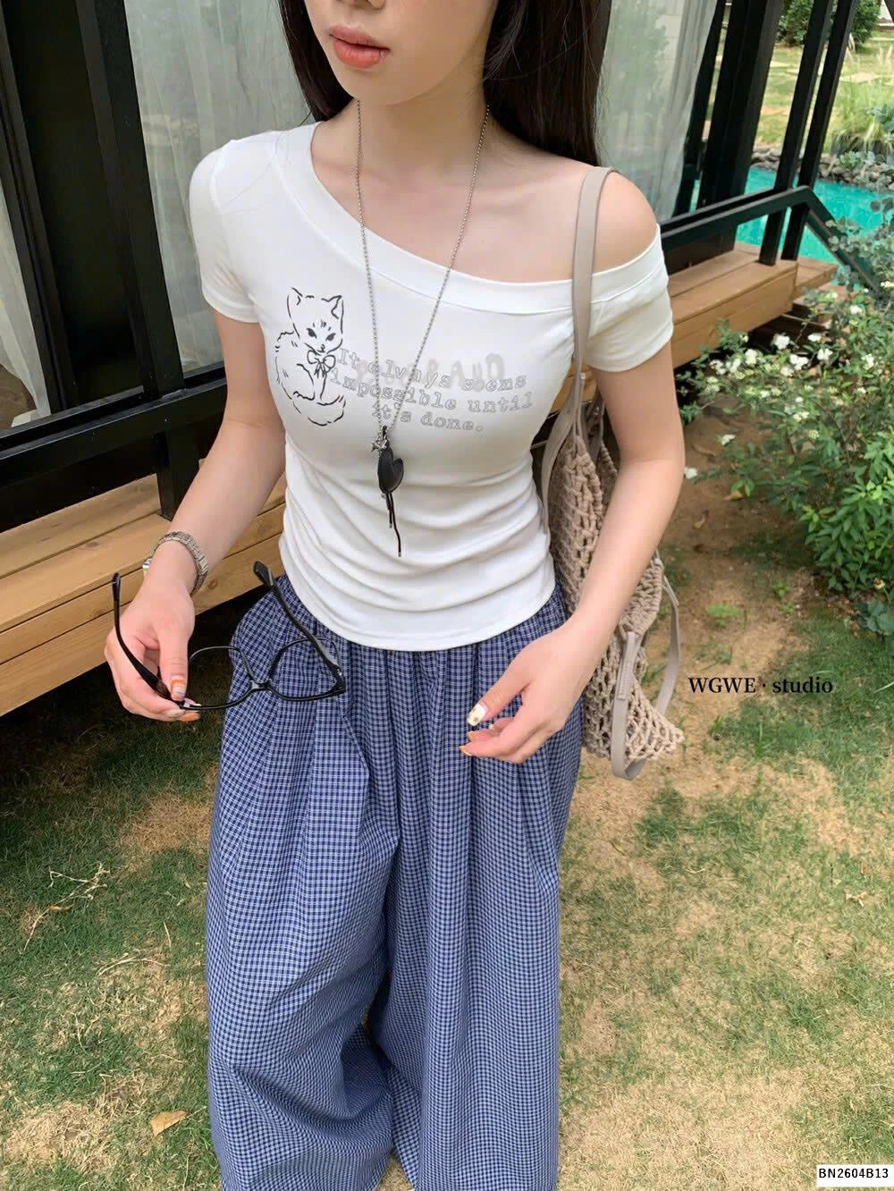 ÁO THUN LỆCH VAI WGWE