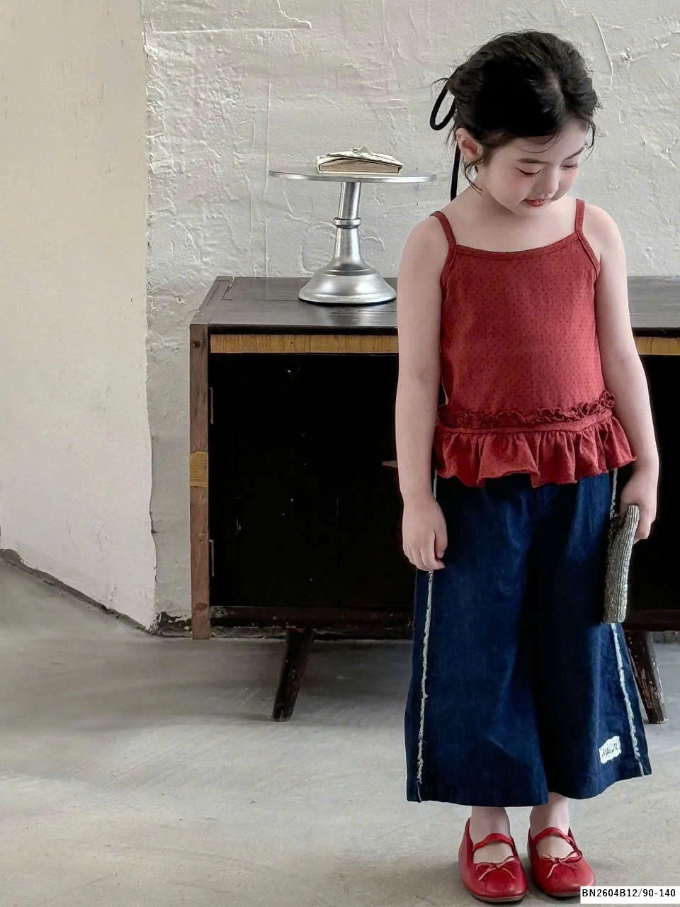 SÉT ÁO 2 DÂY ĐỎ MIX JEAN SUÔNG