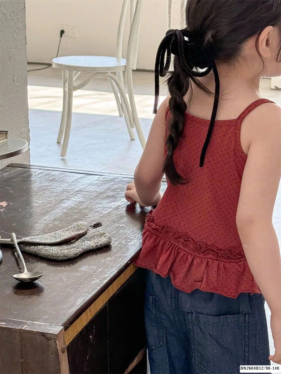 SÉT ÁO 2 DÂY ĐỎ MIX JEAN SUÔNG