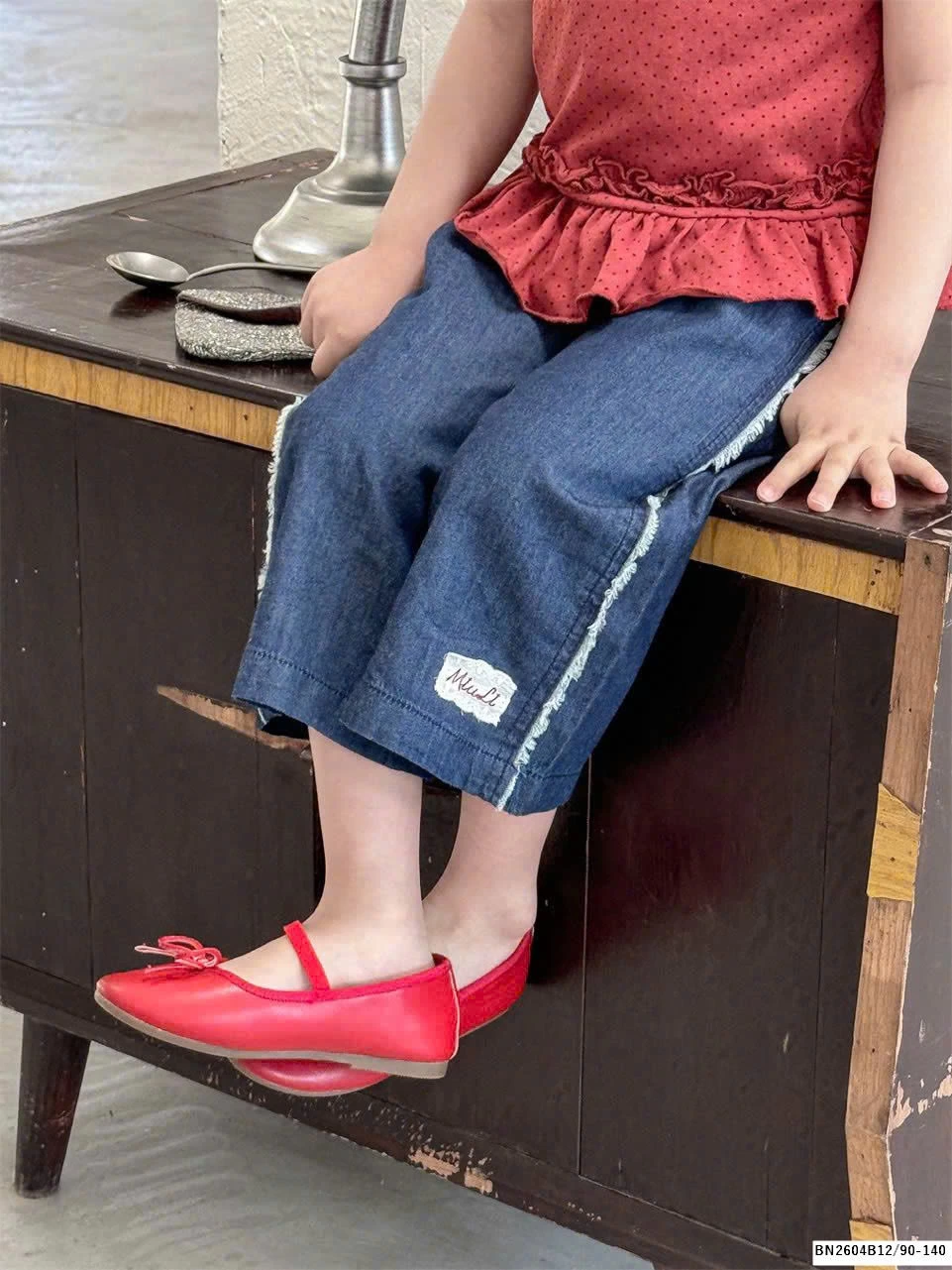 SÉT ÁO 2 DÂY ĐỎ MIX JEAN SUÔNG