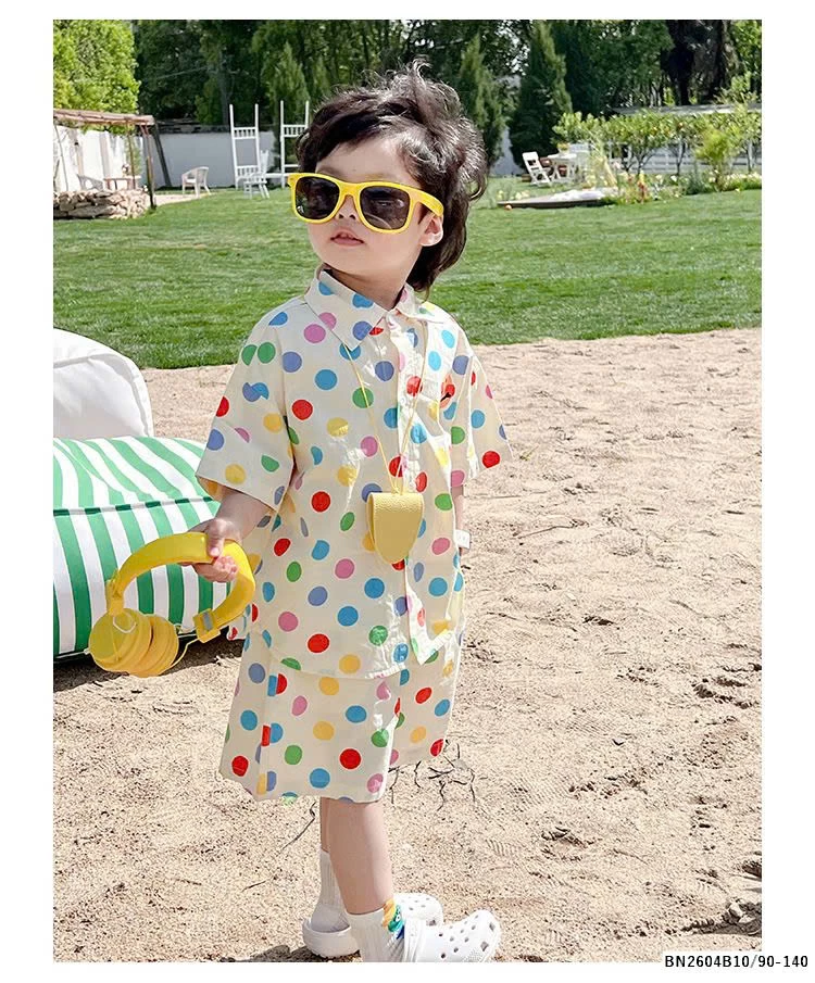 SÉT SƠ MI CHẤM BI SẮC MÀU