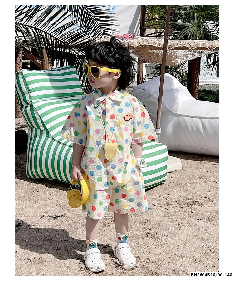 SÉT SƠ MI CHẤM BI SẮC MÀU