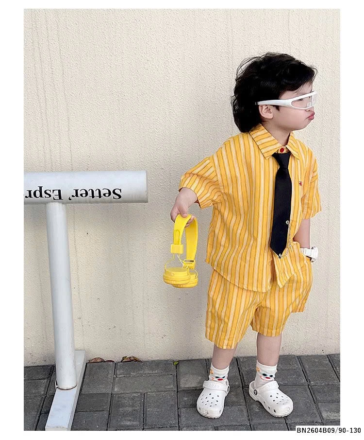 SÉT SƠ MI SỌC VÀNG