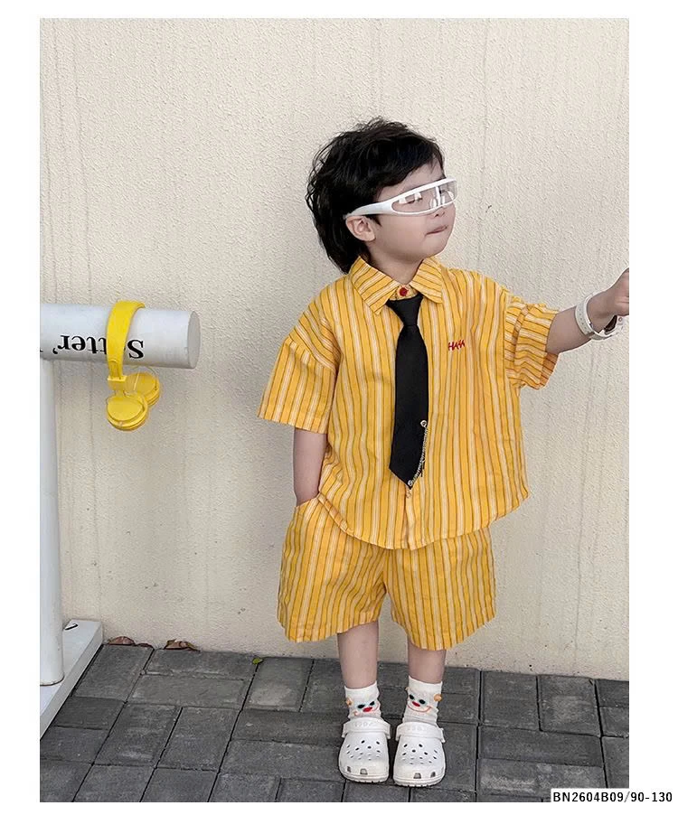 SÉT SƠ MI SỌC VÀNG