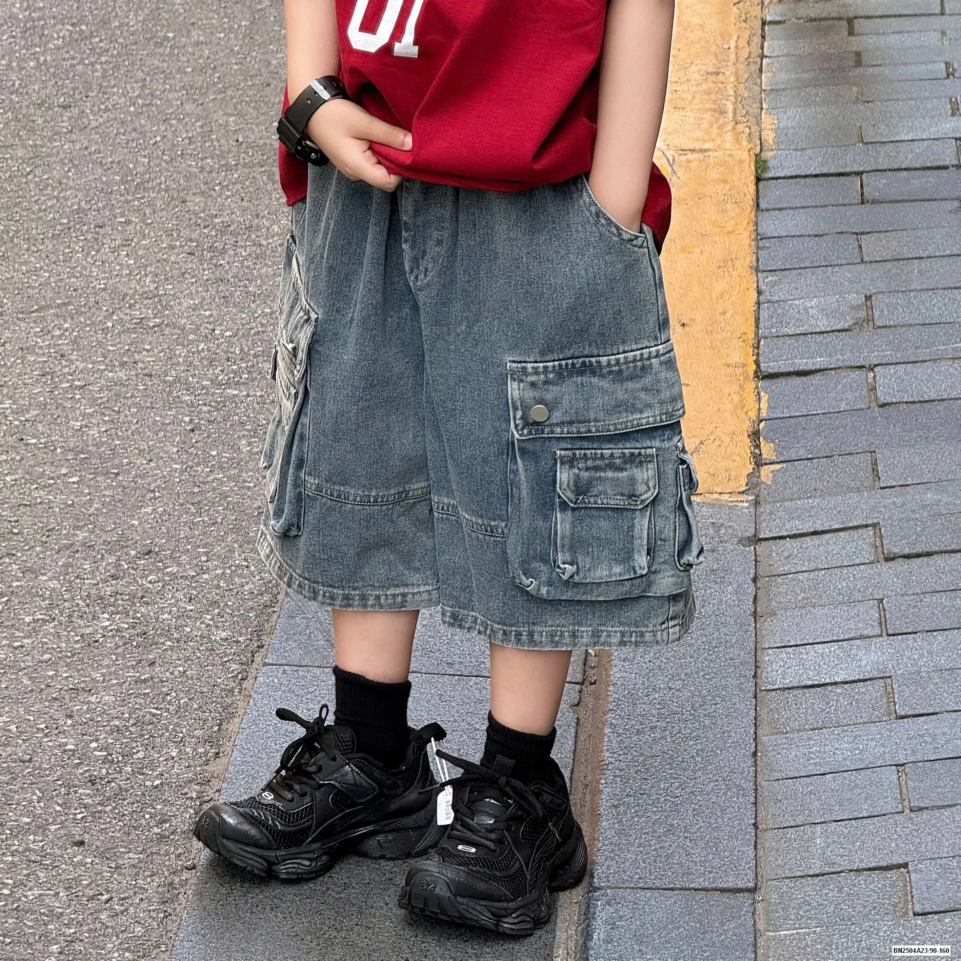 SHORT JEANS TÚI HỘP BẠC MÀU