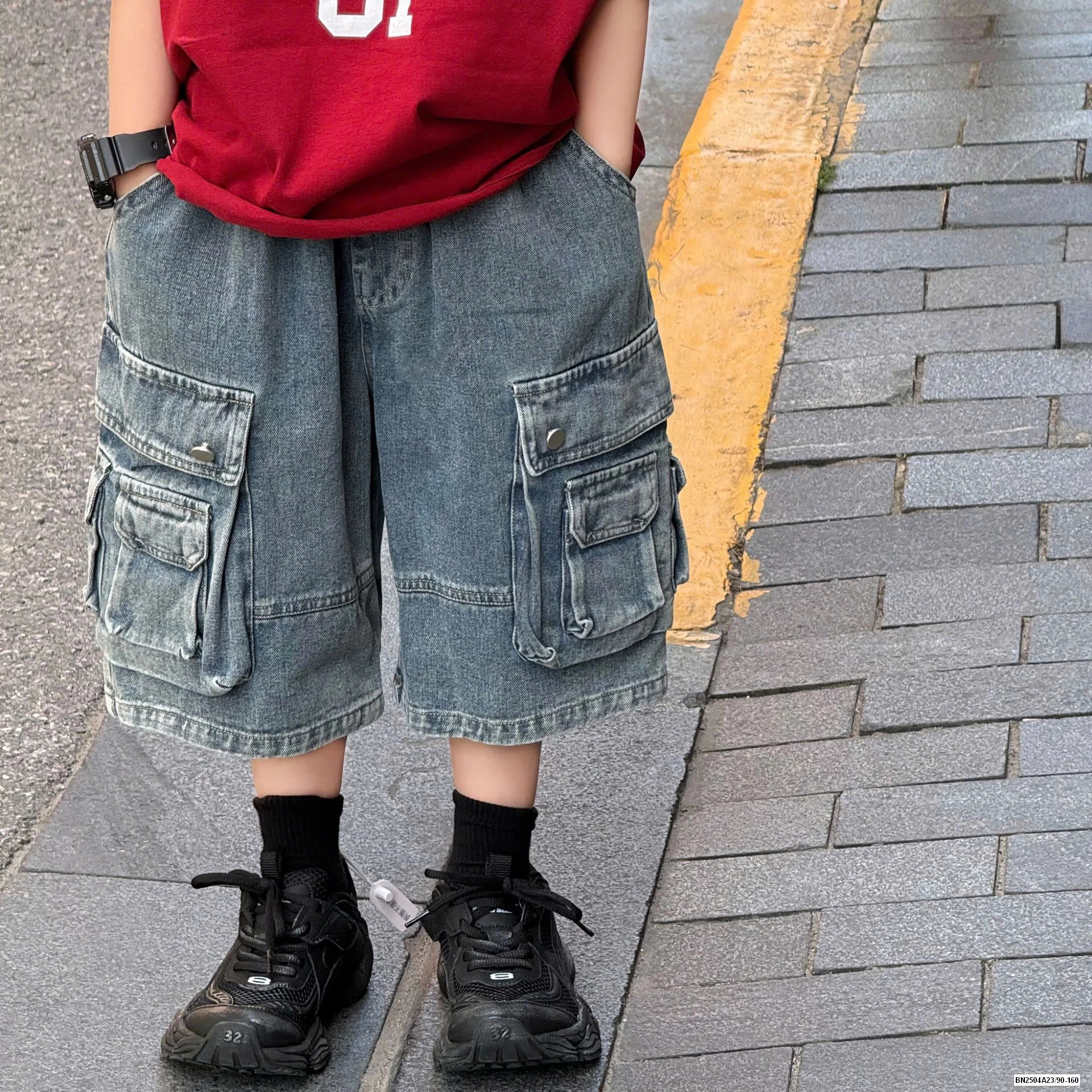 SHORT JEANS TÚI HỘP BẠC MÀU