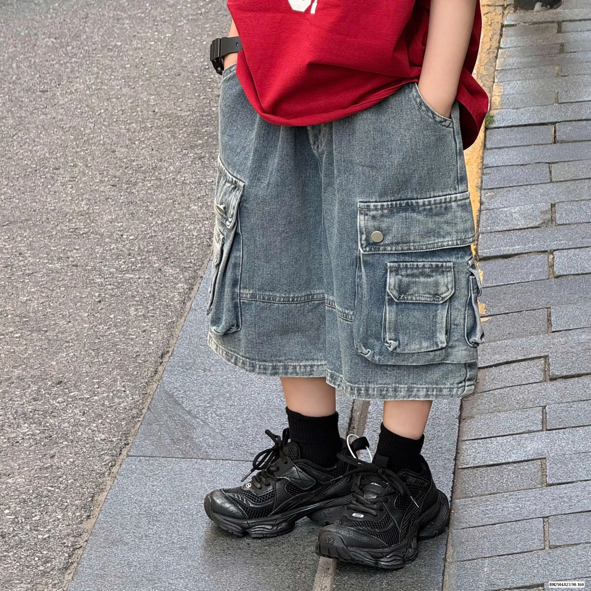 SHORT JEANS TÚI HỘP BẠC MÀU