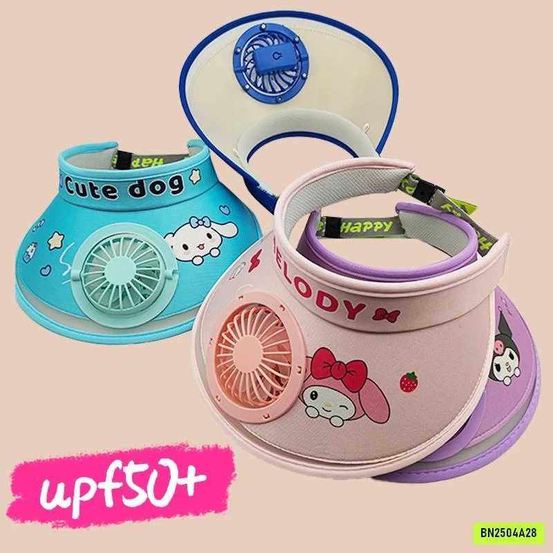 MŨ CHỐNG NẮNG KÈM QUẠT SANRIO