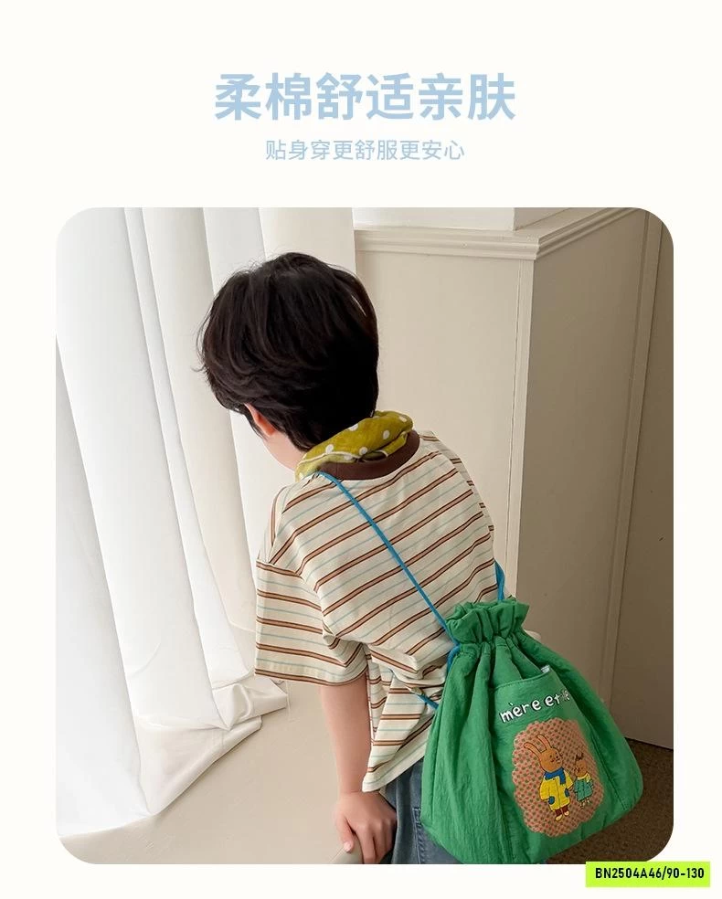 ÁO THUN KẺ MIX JEANS IN HÌNH