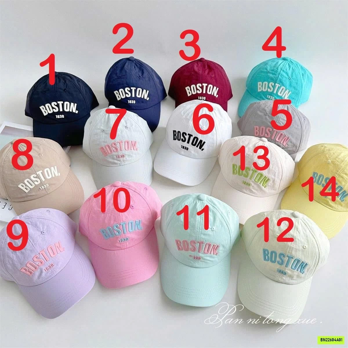 MŨ KẾT THÊU BOSTON MẸ BÉ
