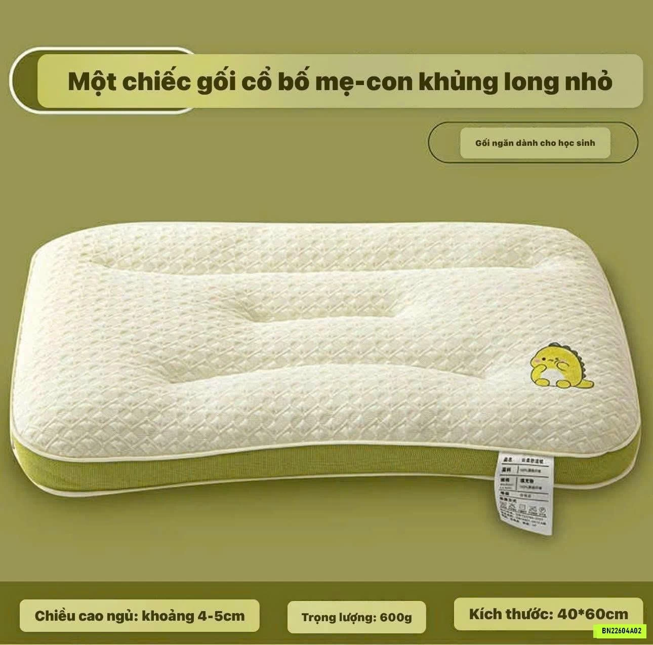 SÉT 2 GỐI KHỦNG LONG CHO BÉ