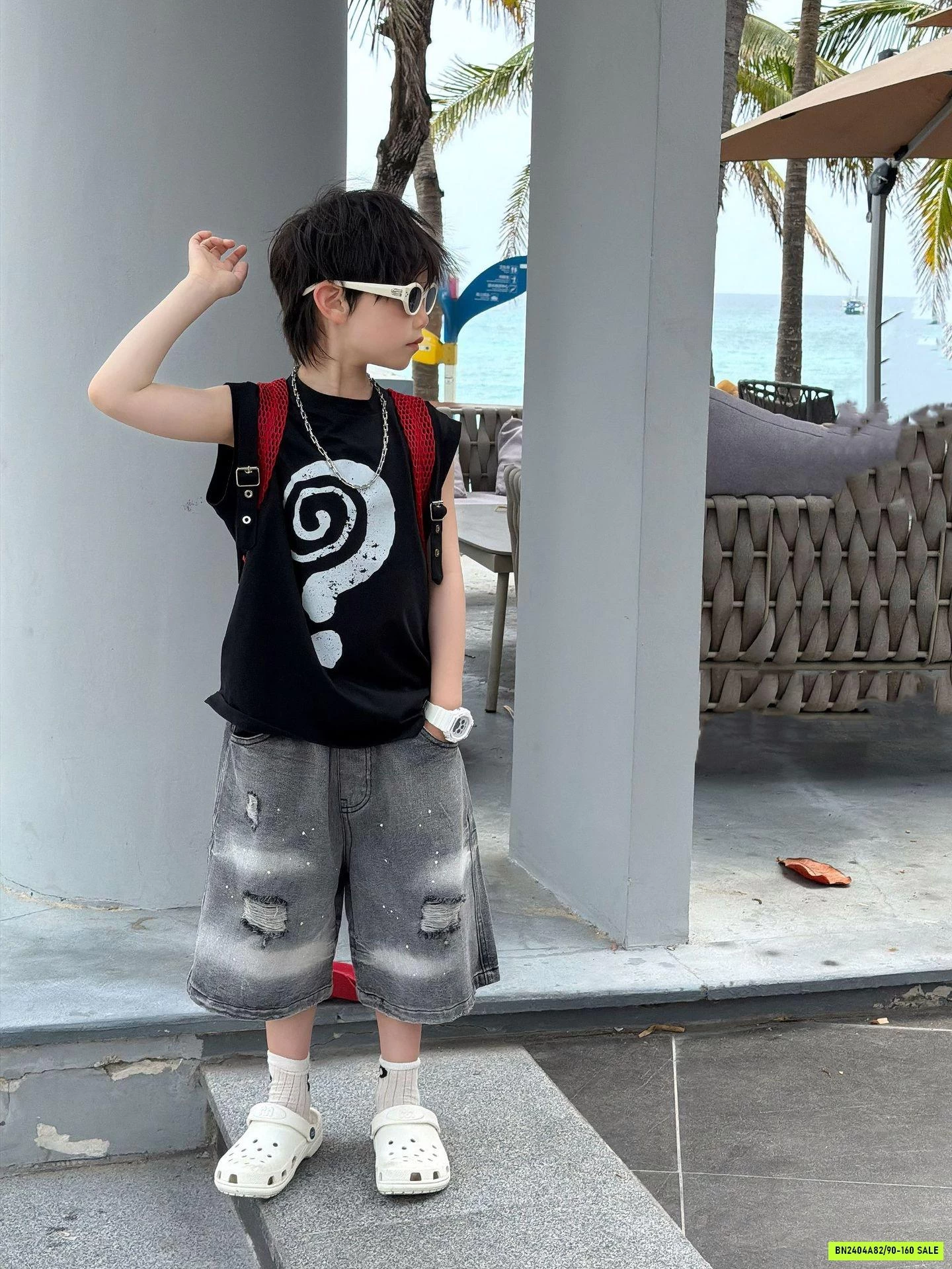 TANKTOP ĐEN DẤU HỎI CHẤM FANSHU