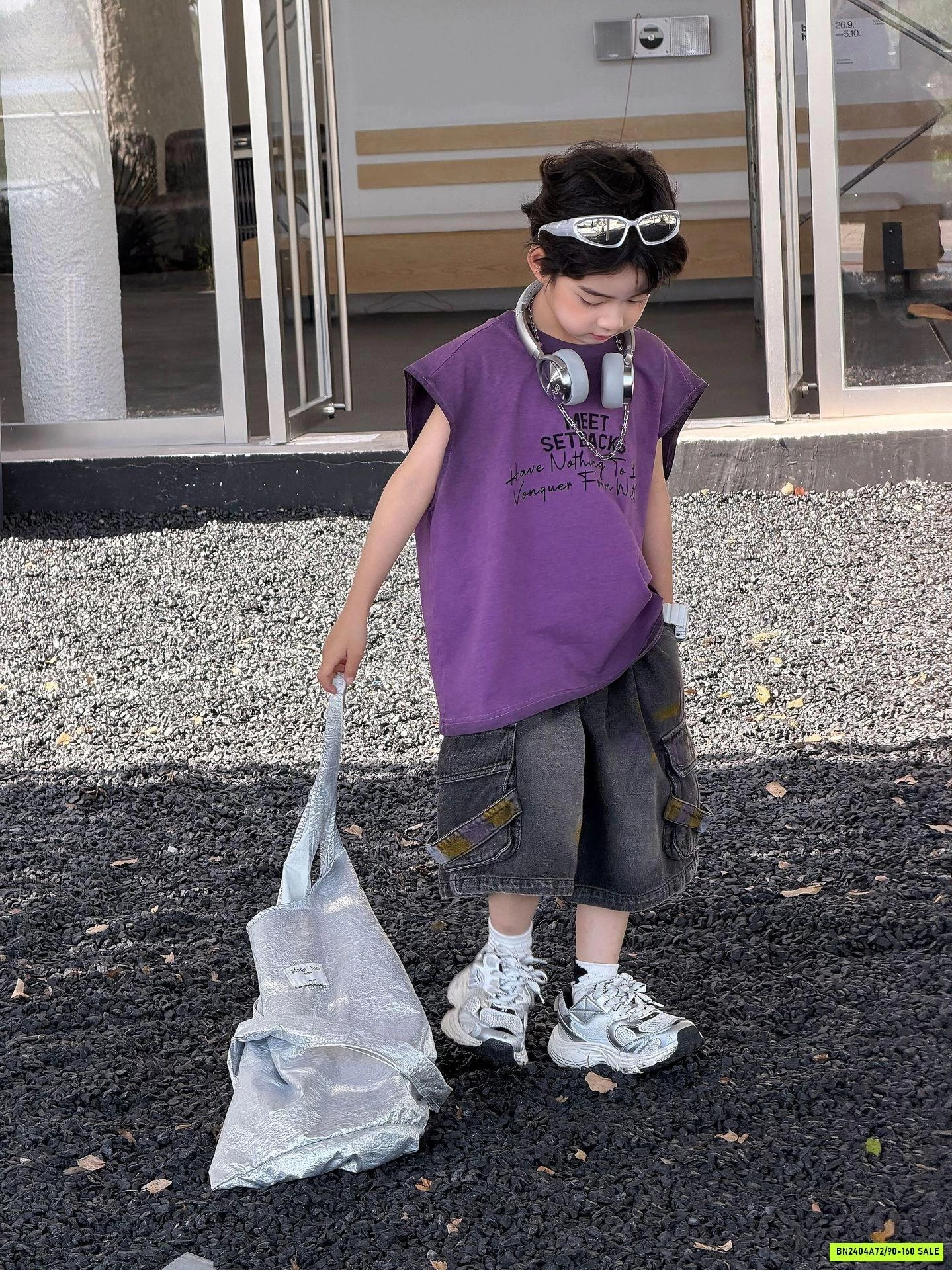 SHORT JEANS ĐEN TÚI BÊN VẨY SƠN FANSHU