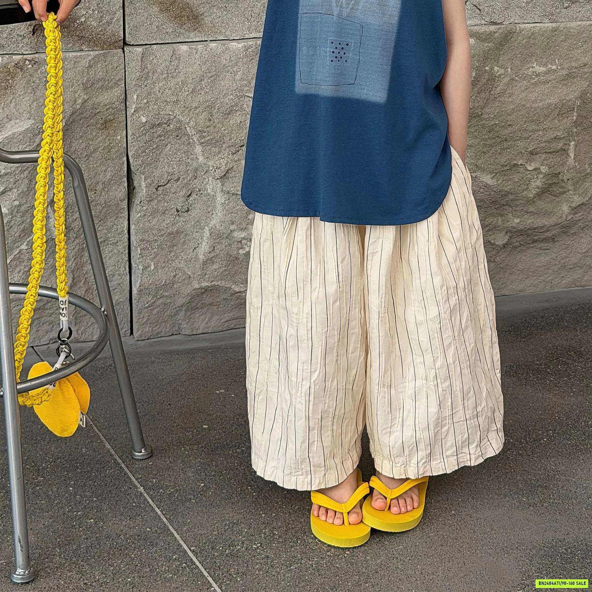 QUẦN ĐŨI SỌC ỐNG RỘNG FANSHU