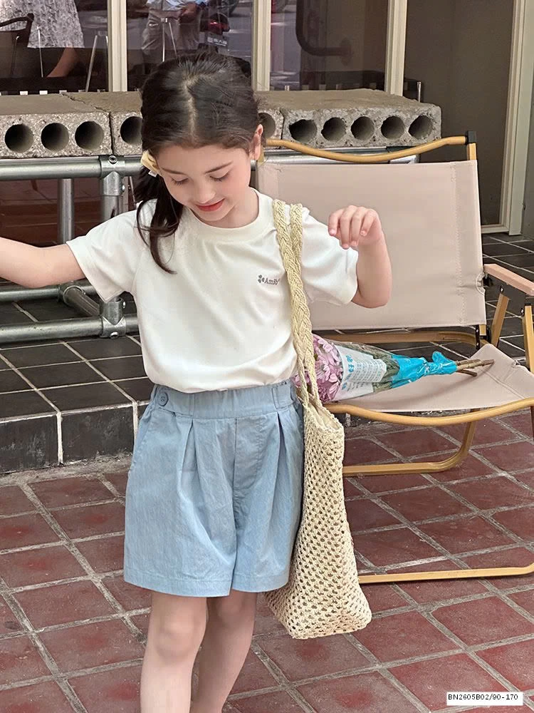 ÁO PHÔNG TRƠN DÁNG NGẮN AMBB 25C028