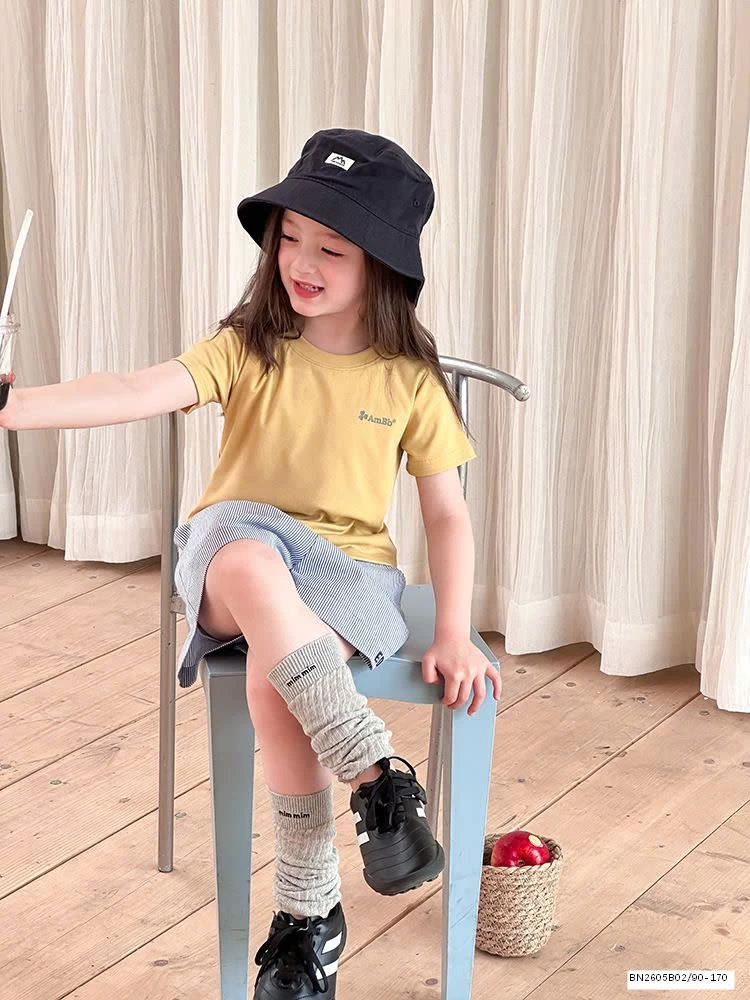 ÁO PHÔNG TRƠN DÁNG NGẮN AMBB 25C028