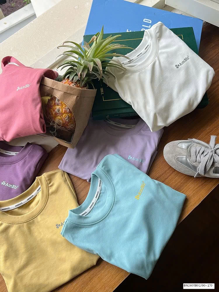 ÁO PHÔNG TRƠN DÁNG NGẮN AMBB 25C028