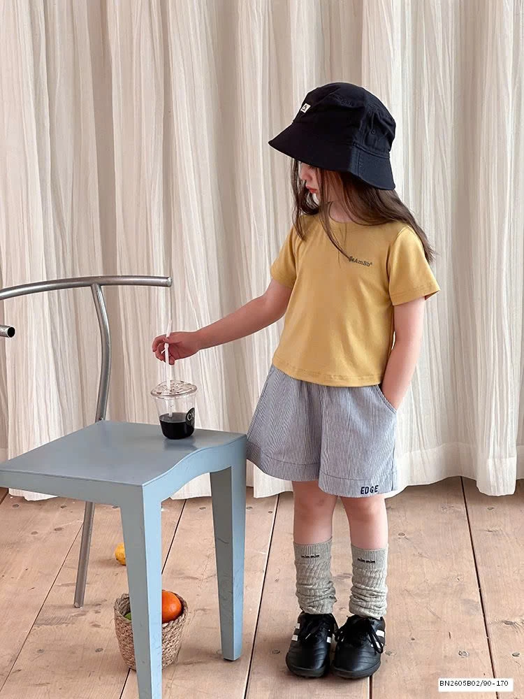 ÁO PHÔNG TRƠN DÁNG NGẮN AMBB 25C028