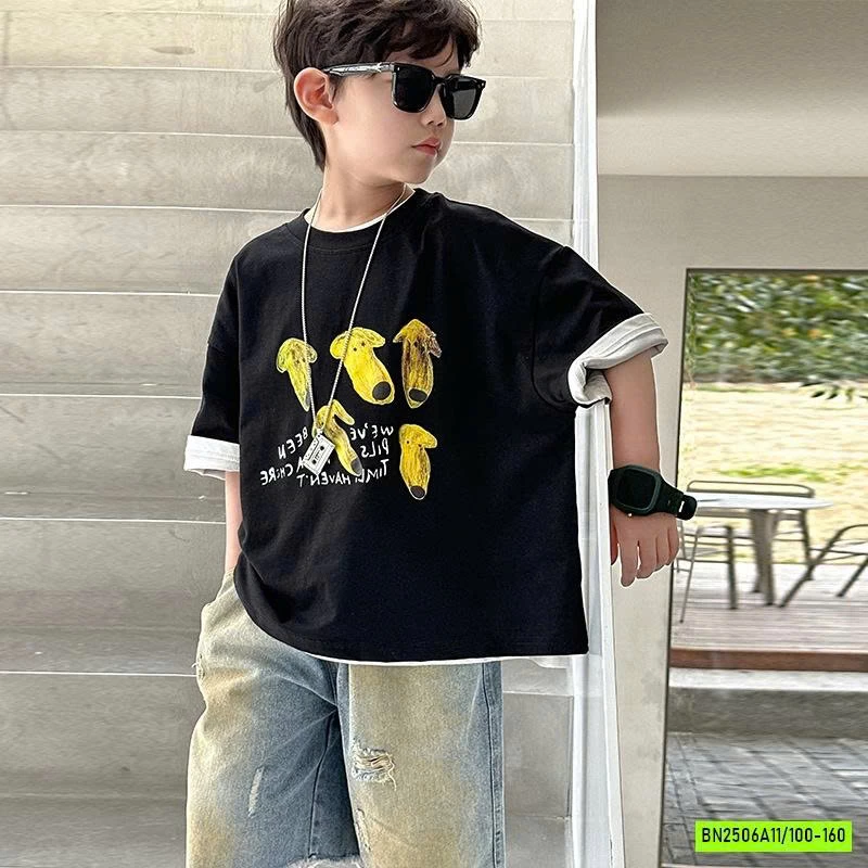 ÁO THUN ĐEN IN CHUỐI