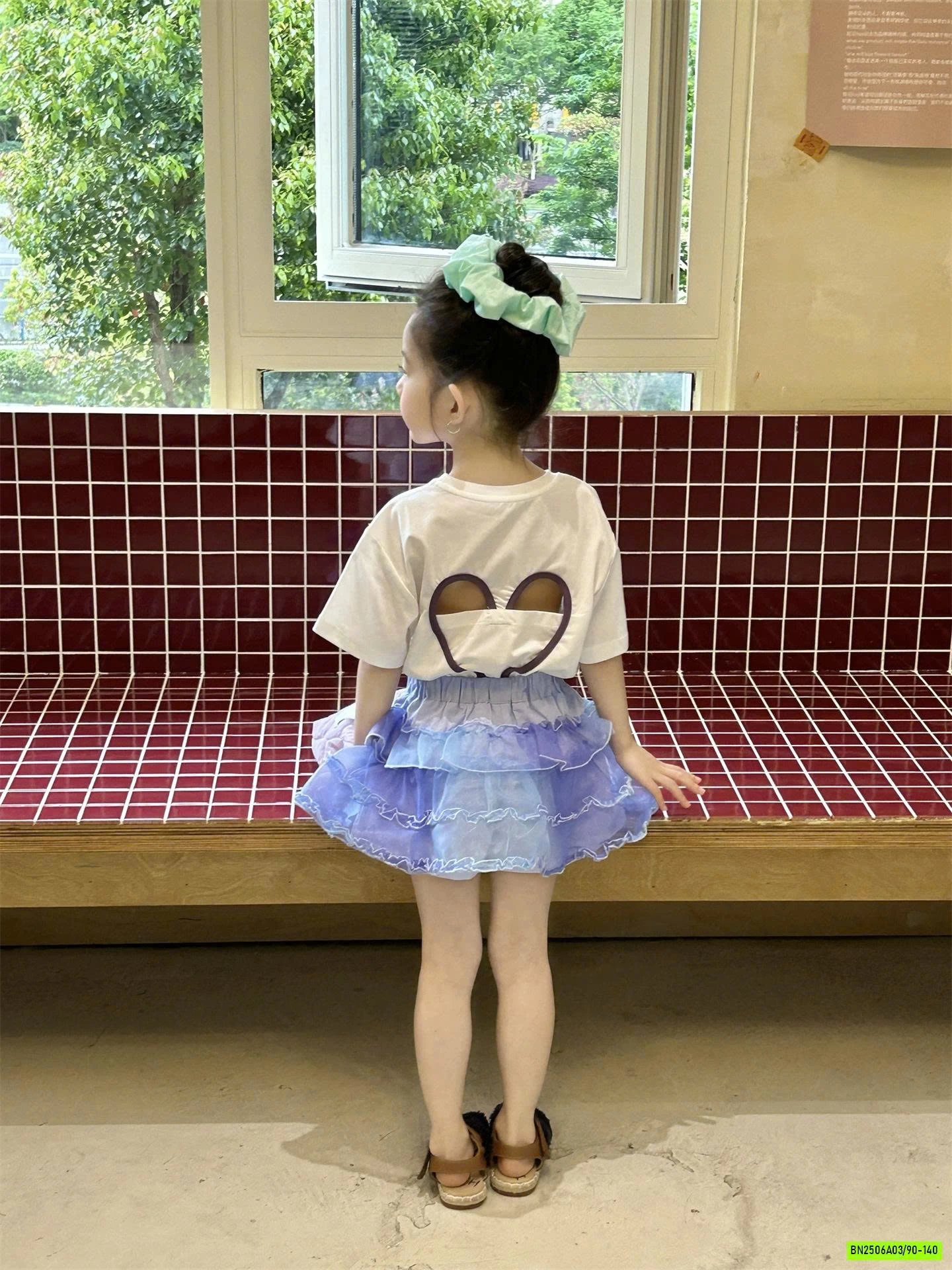 ÁO CÔ GÁI MIX CV TUTU XANH