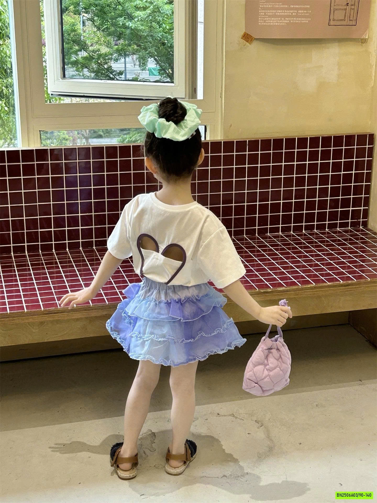 ÁO CÔ GÁI MIX CV TUTU XANH